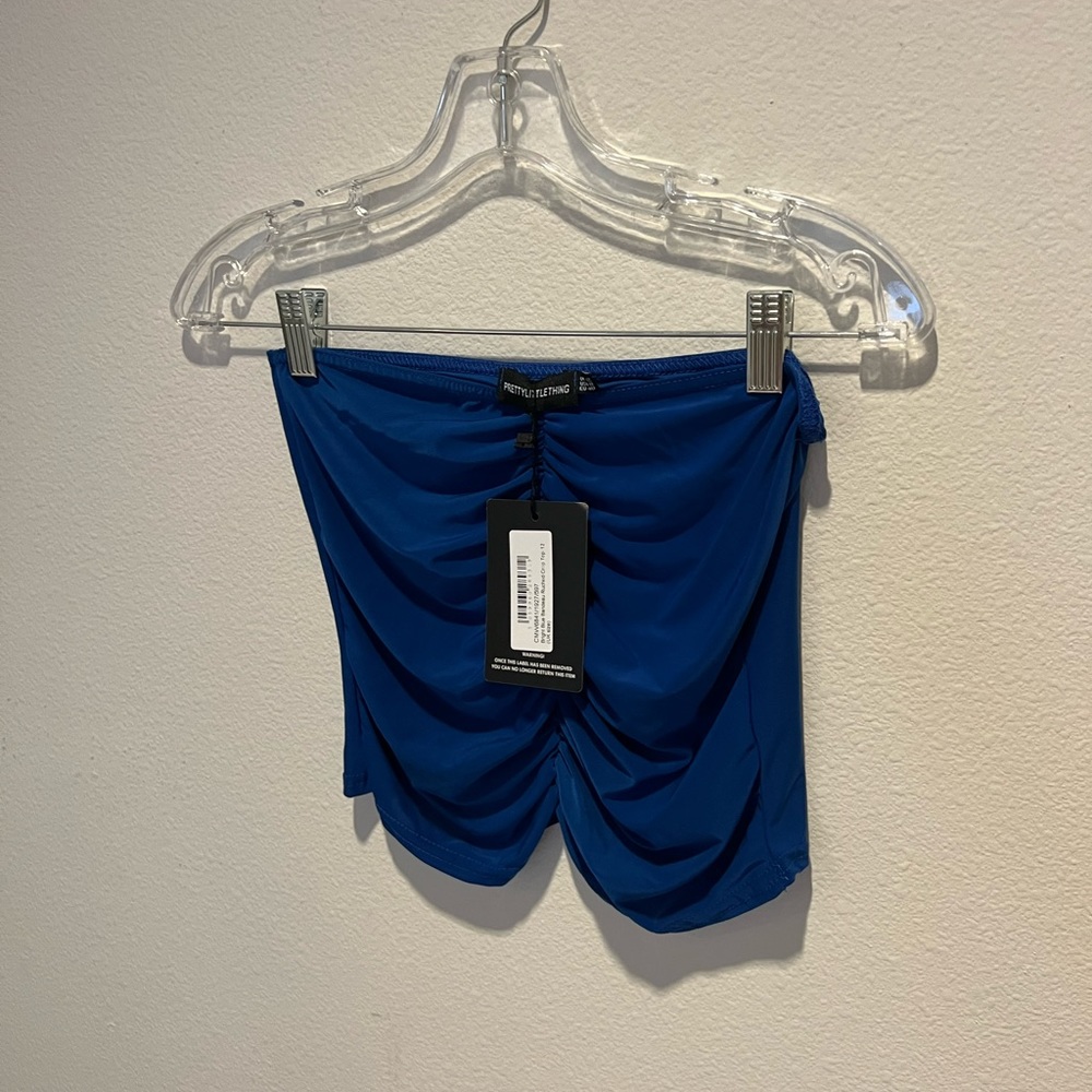 blue crop top